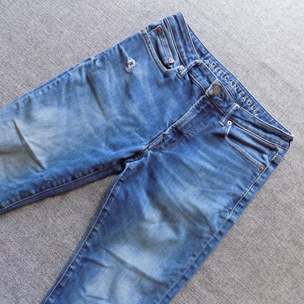 American Eagle Jeans Mens 30x32 Blue Good Ne(x)t Level Airflex Slim Distressed